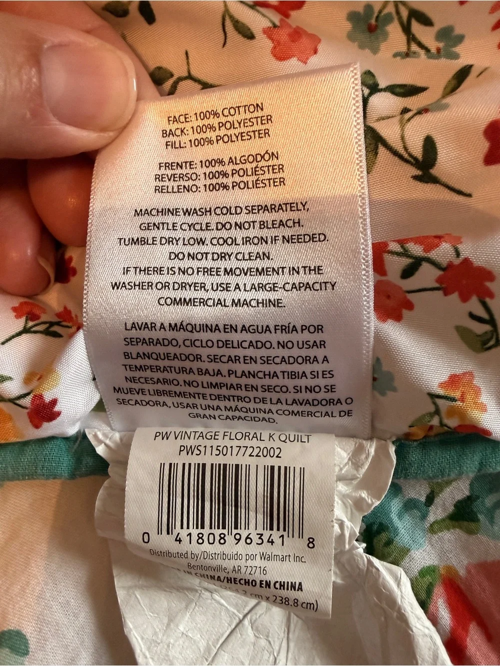 Pioneer Woman Floral Patchwork Comforter Set in Coral and Mint